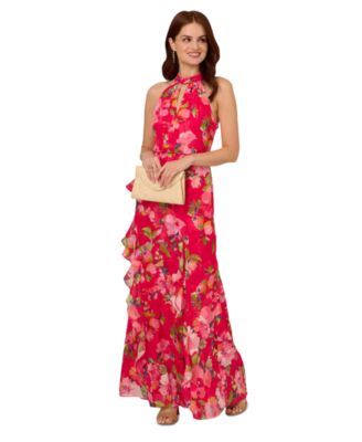 Adrianna Papell - Women's Printed Sleeveless Mermaid Dress