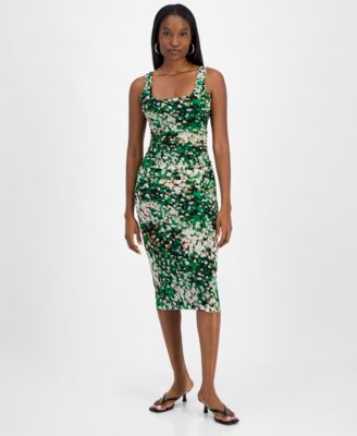 Bar III - Women's Printed Mesh Sheath Dress