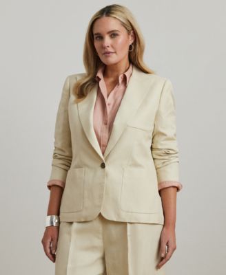 Lauren Ralph Lauren - Plus Size Linen-Blend Twill Blazer