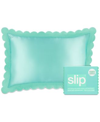 Slip - Pure Silk Queen Pillowcase With Scalloped Edge - Turquoise
