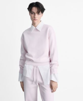 MANGO - Women's Round-Neck Cotton Sweatshirt