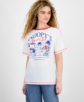 Freeze 24-7 - Juniors' Snoopy Boat Club Ringer T-Shirt