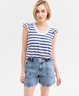 On 34th - Women's Flutter-Sleeve Scoop-Neck T-Shirt