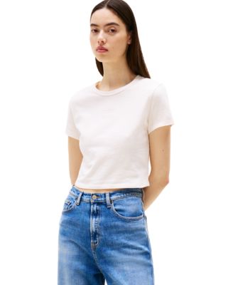 Tommy Jeans - Women's Cropped Cotton Crewneck T-Shirt