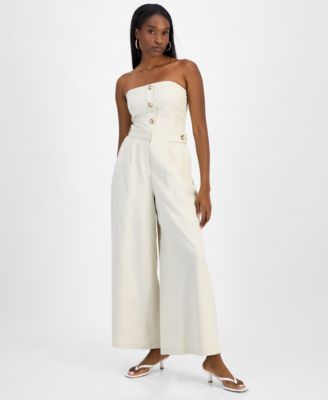 Bar III - Women's Wide-Leg High-Rise Pants