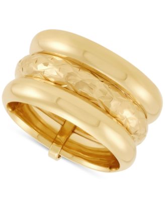 Macy's - 3-Pc. Set Polished Band Rings in 14k Yellow Gold