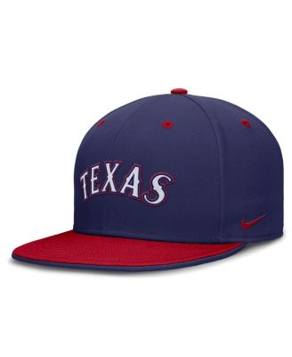 Nike - Men's Blue/Red Texas Rangers True Primetime Two-Tone Performance Fitted Hat