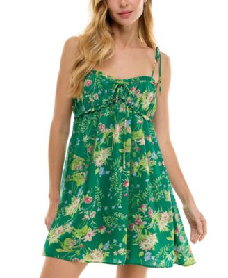 City Studios - Juniors' Printed Babydoll Dress