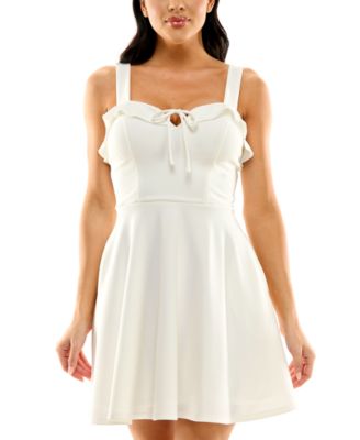 City Studios - Juniors' Ruffled-Top Mini Dress