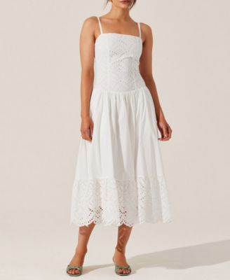ASTR the Label - Women's Nathalia Cotton Eyelet Midi Dress