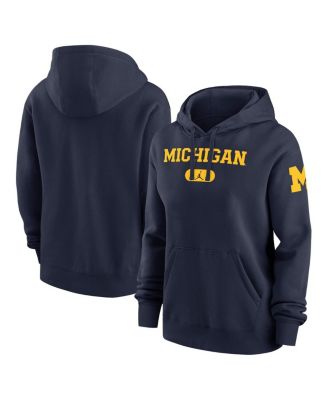 Jordan - Women's Navy Michigan Wolverines Phoenix Pullover Hoodie