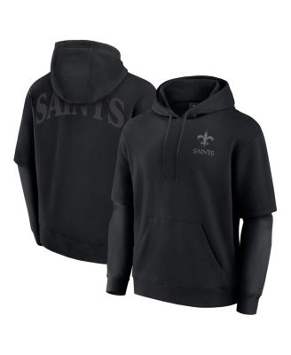 Fanatics - Men's and Women's Black New Orleans Saints Sleek Elements Pullover Hoodie