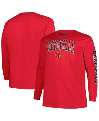 Champion - Men's  Red Louisville Cardinals Big Tall 2-Hit Long Sleeve T-Shirt