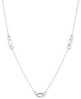 Lauren Ralph Lauren - Sterling Silver Link Collar Necklace, 16" + 3" extender