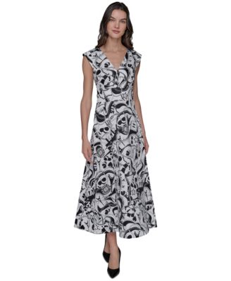 KARL LAGERFELD PARIS - Women's Printed Maxi Dress