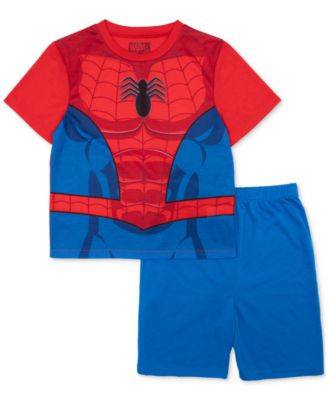 Marvel - Little & Big Boys Spider-Man Short-Sleeve Top & Shorts Pajamas, 2 Piece Set