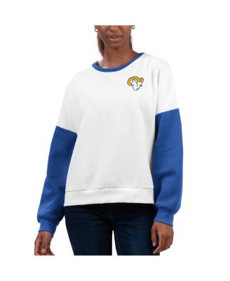 G-III 4Her by Carl Banks - Women's White Los Angeles Rams A-Game Pullover Sweatshirt