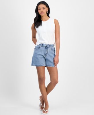 And Now This - Women's Drawstring Denim Shorts