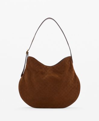 MANGO - Women's Suede Shoulder Bag