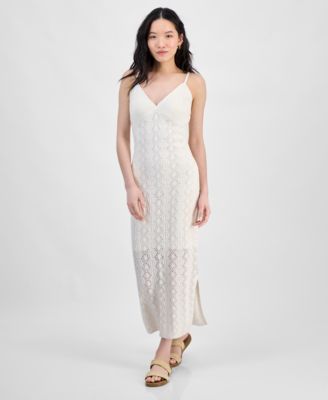 Hippie Rose - Juniors' Seashell Crochet Midi Dress