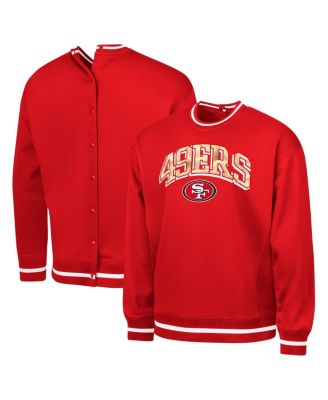G-III Sports by Carl Banks - Men's Scarlet San Francisco 49ers Adaptive Blocker Fleece Pullover Sweatshirt