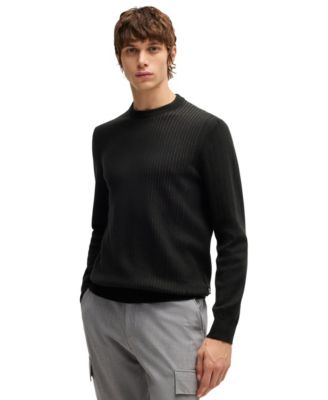 Hugo Boss - Men’s Vertical Striped Regular-Fit Sweater