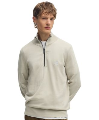 Hugo Boss - Men’s Logo-Patch Zip-Neck Sweater