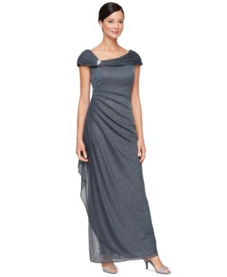 Alex Evenings - Women's Glittered Ruched Gown