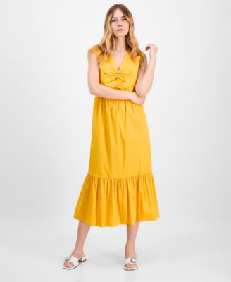 Anne Klein - Women's Bow-Front Sleeveless Midi Dress
