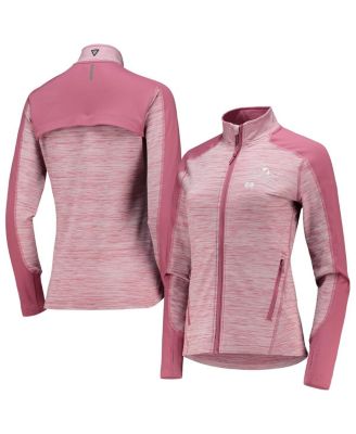 LevelWear - Women's Pink Arnold Palmer Invitational Aura Space-Dye Raglan Full-Zip Top