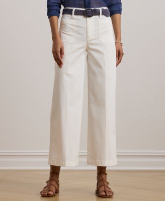 Lauren Ralph Lauren - Petite Stretch Chino Wide-Leg Cropped Pants