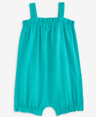 First Impressions - Baby Girls Clip-Dot Cotton Tank Sunsuit