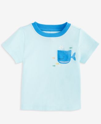 First Impressions - Baby Boys Whale Graphic Pocket T-Shirt