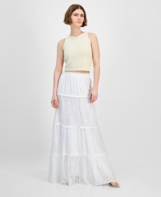 And Now This - Women's Lace Eyelet Maxi Skirt, Exclusively at Macy's