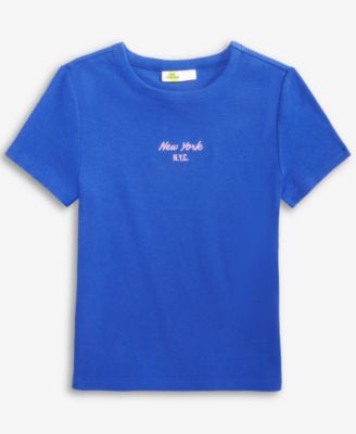 Epic Threads - Little & Big Girls NYC Embroidered Ribbed T-Shirt