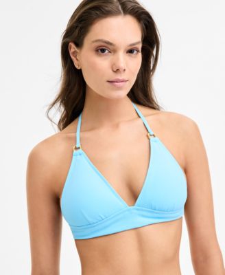 Becca - Women's Modern Edge Textured Rib Halter Bikini Top