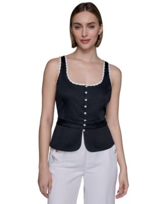 KARL LAGERFELD PARIS - Women's Sleeveless Blouse