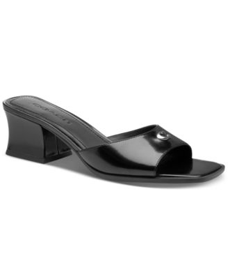 COACH - Women's Sculpted C Leather Block-Heel Sandals