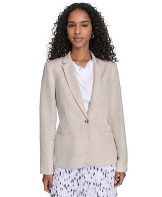 Calvin Klein - Petite Linen-Blend Blazer