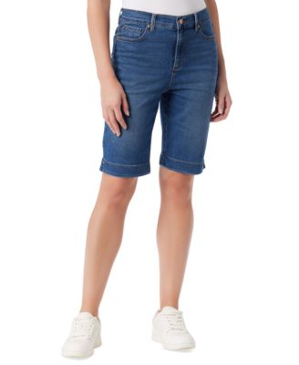 Gloria Vanderbilt - Petite Amanda Side-Slit Bermuda Shorts