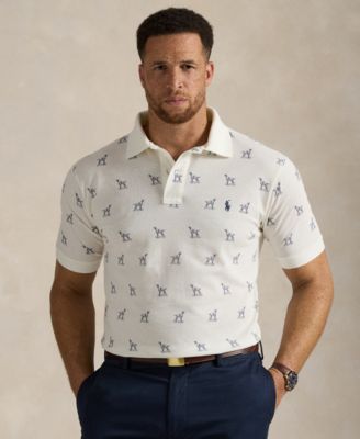 Polo Ralph Lauren - Men's Big & Tall Dog-Print Mesh Polo Shirt