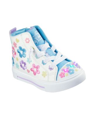 Skechers - Toddler Girls Twinkle Toes: Twinkle Sparks - Super Blossom High Top Light-Up Casual Sneakers from Finish Line
