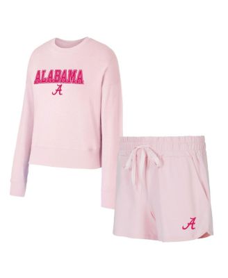 Concepts Sport - Women's&nbsp; Pink Alabama Crimson Tide Elevation Tri-Blend Long Sleeve Top Short Set