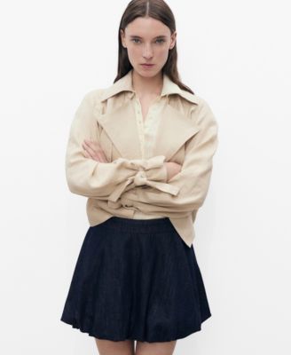 MANGO - Women's Balloon Denim Skirt