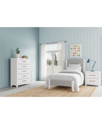 Furniture - Catriona 3pc Bedroom Set (Twin Upholstered Bed, Chest & 2-Drawer Nightstand), Created for Macy's