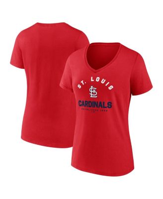Logo Athletic - Women's Red St. Louis Cardinals Unrivaled V-Neck T-Shirt
