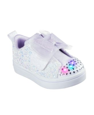 Skechers - Toddler Girls Twinkle Toes: Twi-Lites 2.0 Sweetie Bow Fastening Strap Casual Sneakers from Finish Line
