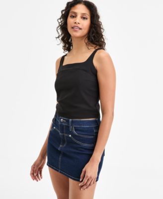 Bar III - Women's Square-Neck Back-Zip Tank