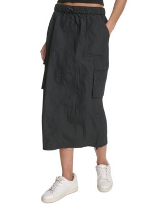 Starter - Women's Solid-Color Pull-On Midi Cargo Skirt