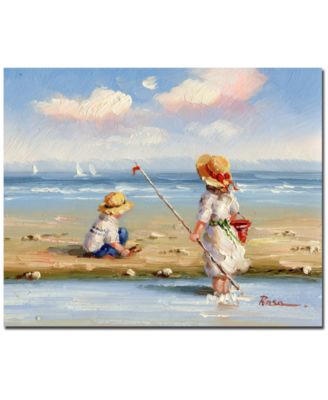 Trademark Global - 'At the Beach III' 26" x 32" Canvas Wall Art